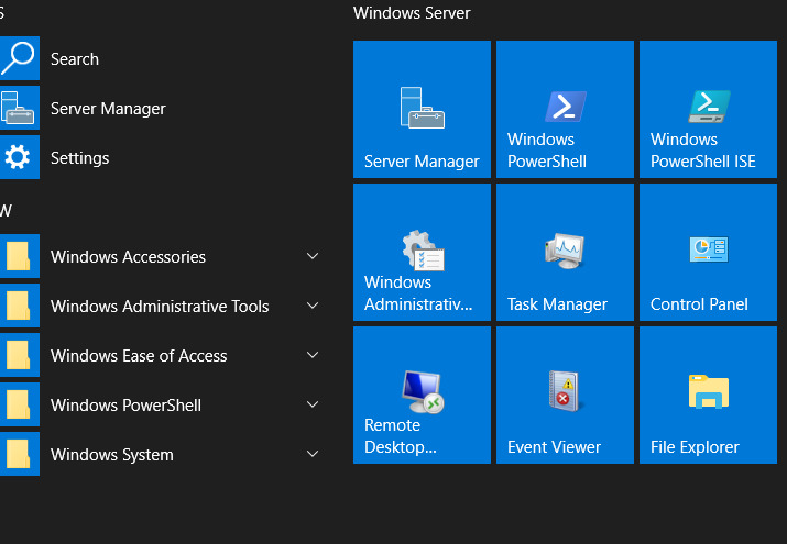 After clicking 'Start', Open Server Manager