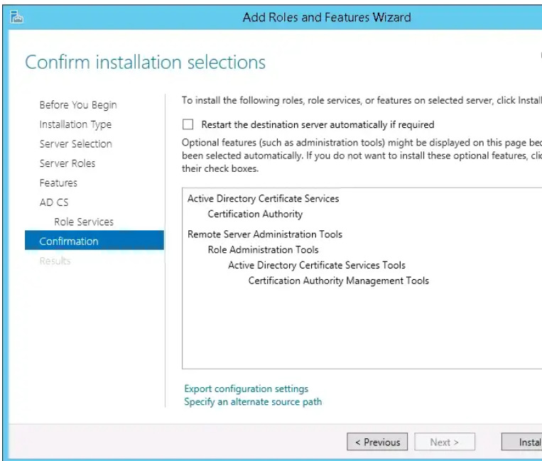 Confirm and Install