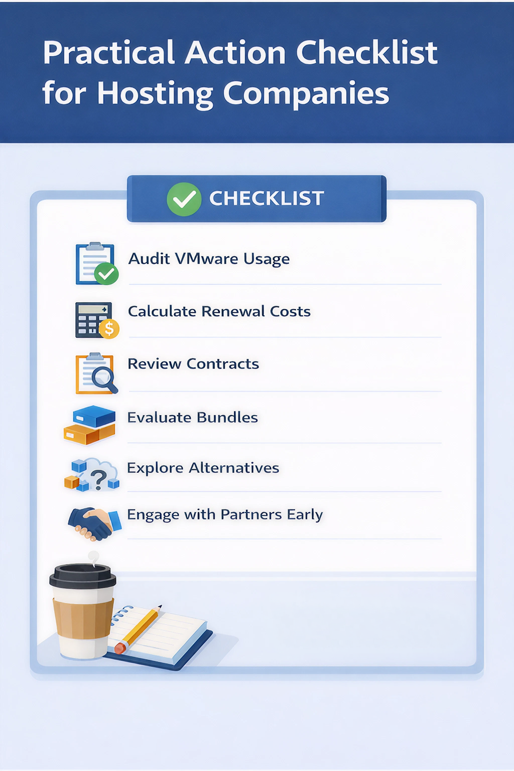 Practical action checklist for hosting companies