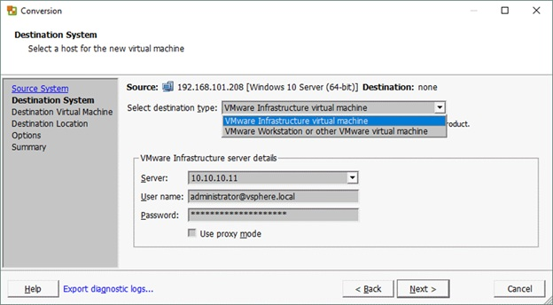 Migrate Hyper-V to VMware